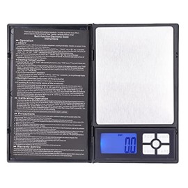 Báscula de Cocina 2000g Gramo Báscula ABS Acero Inoxidable Joyería Pesaje Alimentos 0.1g Precisión Pantalla Digital Mini Báscula de Bolsillo G Gn Ct Oz Ozt Dwt Unidad de Medida