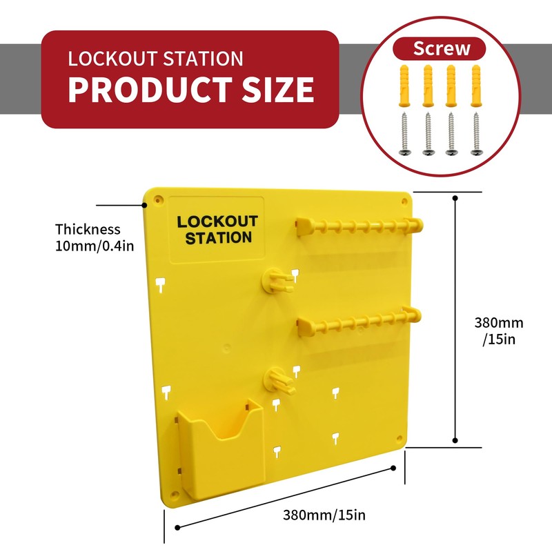 HiLKCO Lockout Tagout Station,Lock Out Tag Out Kits Electrical Industrial