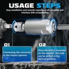 GSTK adapter for converting impact wrenches to electric hammers, square