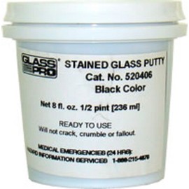 Glass Pro Stained Glass Putty Black 1/2 Pint