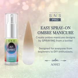 SNS Healthy Natural Nails SNS Air Ombre Nail Spray Powder (Nude Tan, AO013) - Nail Art Manicure Designs Using Spray-On Tech - For Beginner Nail Techs & DIY Enthusiasts - Works With Dip Powder, UV Gel & Acrylic