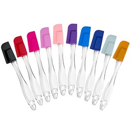 Mini Spatula Set - 10 Piece Heat Resistant Silicone Spatulas - Pro-Grade Multipurpose Kitchen Tool for Baking, Cooking, Mixing, and More - Non-Stick, Dishwasher Safe Bright and Colorful Spatulas