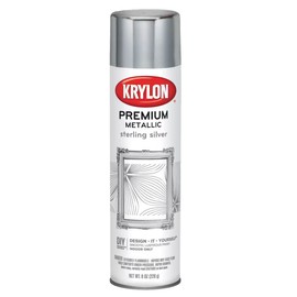 Krylon K01030A07 Premium Metallic Gloss Spray Paint Resembles Actual Plating, Sterling Silver, 8 oz.