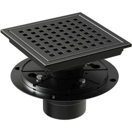 Esnbia 6-Inch Linear Shower Drain with Removable Grate, Professional Brushed 304 Stainless Steel Rectangle Shower Floor Drain Manufacturer,Floor Shower Drain with Hair Straine, Matte Black