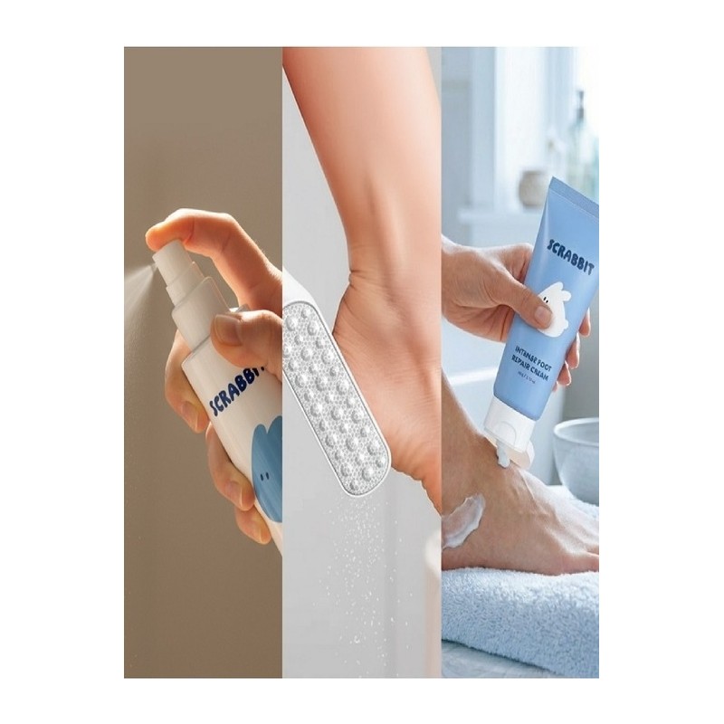 Scrabbit Foot Calluses Eraser Callus Softener + Stainless Steel Foot