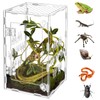 Acrylic Reptile Terrarium Easy Assembly, 360° Clear & Keep Pet