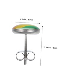 Baluue Rainbow Stainless Steel Earrings for Gay Lesbian Pride Studs Durable and for Men and Women for Daily Wear and Special Occasions