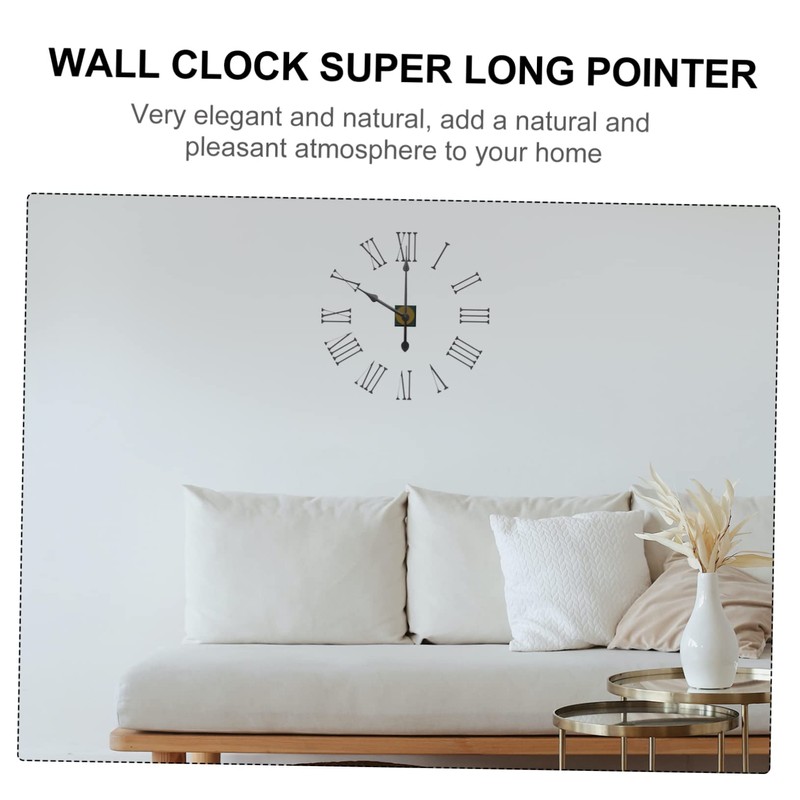 Jojofuny 4pcs Extra Long Silent Clock Movement Hands Replacement Kit
