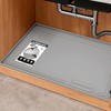 Aisslro Under Sink Mat 25" X 19", Waterproof Silicone Under