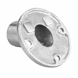 Heavy Dudy Marine Boat Round Base，316 Stainless Steel Yacht Hand Rail Fitting Rail Tube Stanchion Base Column Accessories (Type: 45 Degree, 1inch)