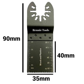 Rennie Tool Company 35mm Wood Cutter Saw Blades Set Compatible with Dremel Fein Multimaster Makita Etc Oscillating Multi Tool Pack of 10