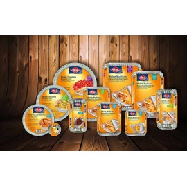 Albal Aluminium Moulds 32 x 26 x 5 cm with Lid | Disposable | Frying, Freezing and Preserving | 6-8 Servings | 2 Moulds, Aluminium, Silver, 32 x 26 cm (Package of 1)