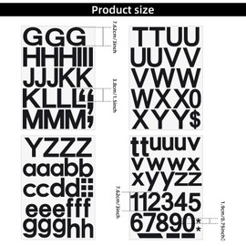 Outus 202 Pieces Self-Adhesive Vinyl Letters Numbers Kit, Mailbox Numbers Sticker for Mailbox, Signs, Window, Door, Cars, Trucks, Home, Business, Address Number(Black, 3 Inch)