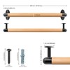 SELEWARE 36 Inch Wood Handrail Indoor Stairs Handrail Wall Mount