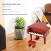 Wooden Music Box Piano Style Decorative Gold Plated Movement Pleasing