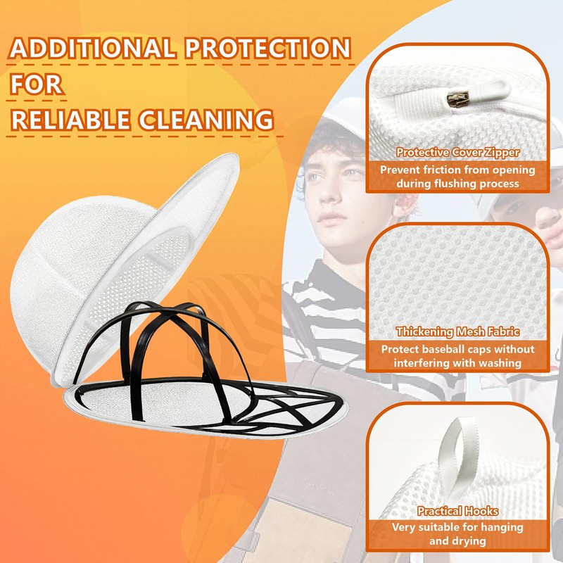 OYIWINMI Pack of 2 Cap Washing Machine Shape, Foldable Baseball