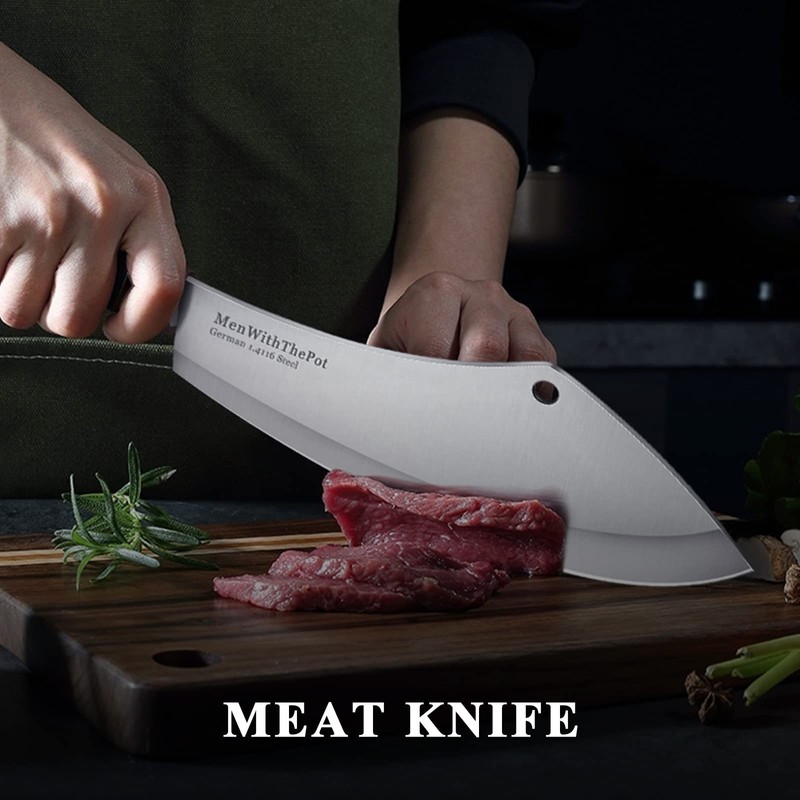 MEN WITH THE POT Meat Cleaver Knife, Hand Forged Ultra