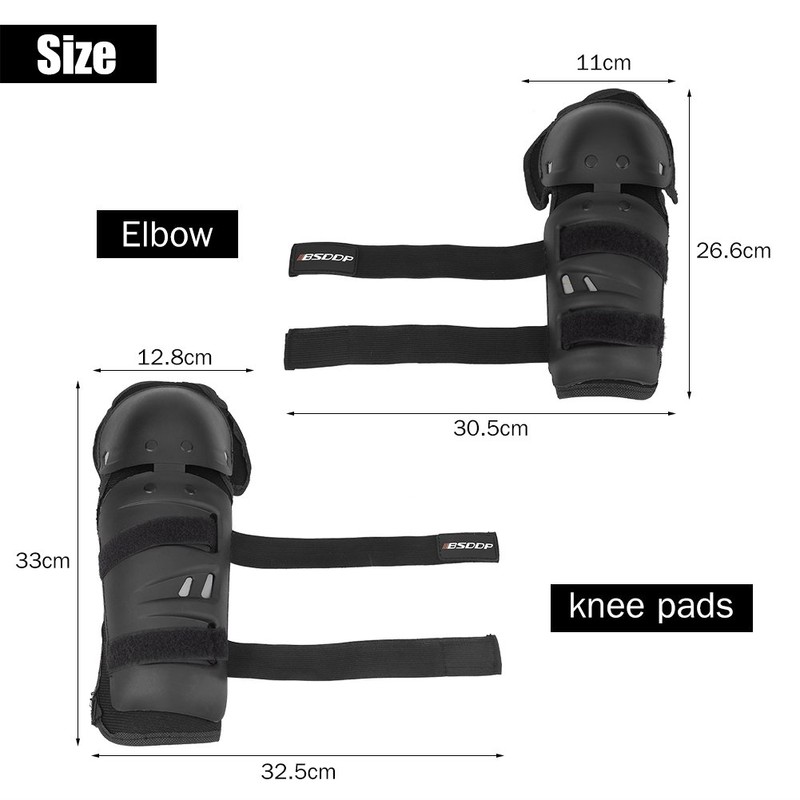 Knee Pads, 4pcs Motorcycle Protective Knee Pads Motocross Cycling Elbow