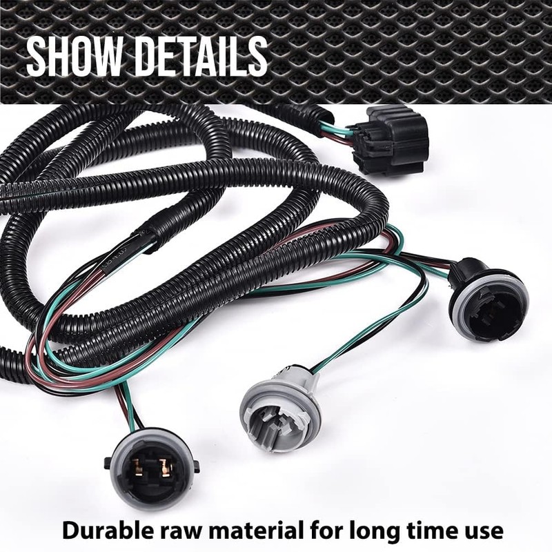 CNNELL Tail Light Wiring Harness Compatible with 2007-2014 Chevy Silverado