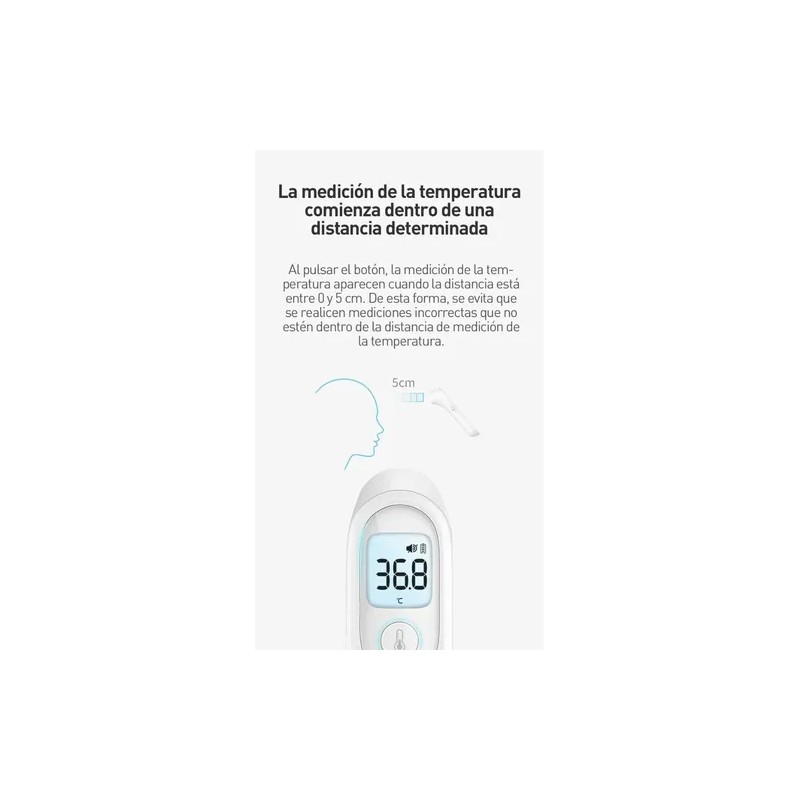 Termómetro Infrarrojo Digital Yuwell YT-1C Sin Contacto Frente Blanco