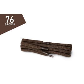 Kaps Round Laces, quality durable 100% cotton shoe laces for casual footwear, made in Europe, 1 pair, many colours and lengths (100 cm - 39 inch - 5 to 7 eyelet pairs / 76 - brown)