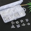 850 Pcs Rubber Earring Backs for Studs 8 Styles Clear
