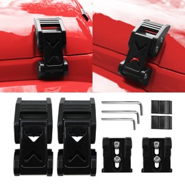 WWFGYX Hood Latches Hood Latch Catch Kit Compatible with Jeep Wrangler 2007-2018 JK JKU Rubicon Sport Sahara Jeep Wrangler JL JLU 2018-2024 Gladiator JT (Black)