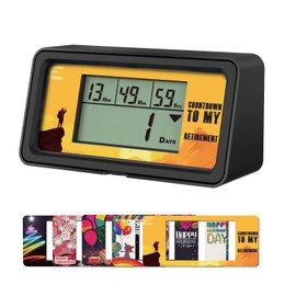 YOOREAL 9999 Days Digital Countdown Days Timer Count Down Days Timer with 5 Paper Cards Backlight alerts for Retirement Vacation Wedding Christmas New Baby Classroom Lab Kitchen Cooking (HM200B)