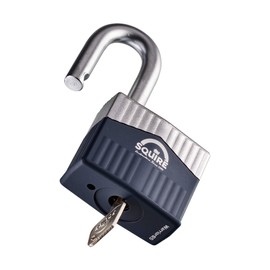 Henry Squire Warrior High-Security Open Shackle 5 Pin Cylinder Padlock, 65 mm (Length) x 34 mm (Width)
