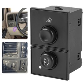 Fog Light Switch Cargo Lamp Switch | for 03-07 Chevy Silverado 1500 2500 3500, Suburban 1500 2500, Tahoe, GMC Sierra 1500 2500, Yukon XL 1500 & More | Replaces 15143597, 15076588, D7096C