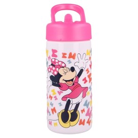 OM SUPPLIES Minnie Reusable Sipper Water Bottle Drink Bottle with built-in handle for Easy Carry School Lunch Kids Childrens 410ml (Minnie)