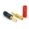 8 QED Screwloc Forte Gold Plated 4mm Banana Plugs for