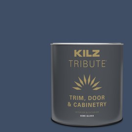 KILZ Tribute Cabinet Paint & Trim Paint, Interior/Exterior, Semigloss, Ruling Royalty, 1 Quart