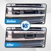 Front Bumper Guards Pads & License Plate Frame Bracket Set