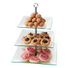 Home Dess Chef Buddy Three Tier Square Glass Buffet and