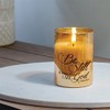 Elanze Designs Be Still White 4 x 3 Glass Candle