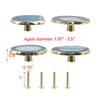 Wealrit 4 Pcs Agate Knobs Brass Cabinet Drawer Knobs Home