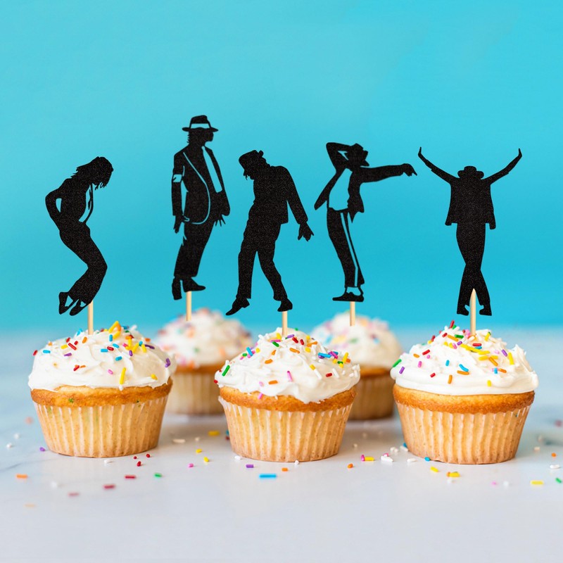 Blumomon 30 pezzi Toppers per cupcake danzere jazz con glitter