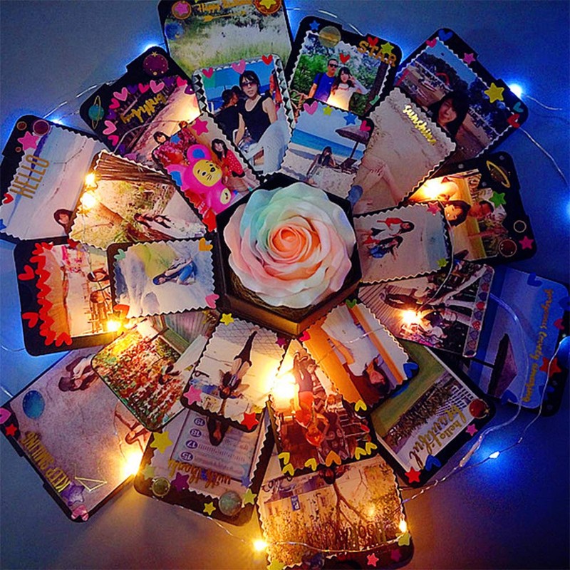 ECTY Creative Explosion Box -Scrapbook DIY Photo Album Box for