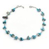 Avalaya Teal Blue Shell Nugget & Light Blue Ceramic Bead