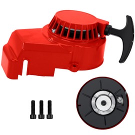 Tunejoy Pull Starter Motorcycle Recoil Starter Pocket Bike Aluminium Easy Pull Starter Replacement for 49cc 47cc 2-Stroke Mini ATV Scooter Dirt Bike Moto Quad Red