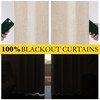 NICETOWN Cream Linen 100% Blackout Curtains, 2 Panels Set, 52