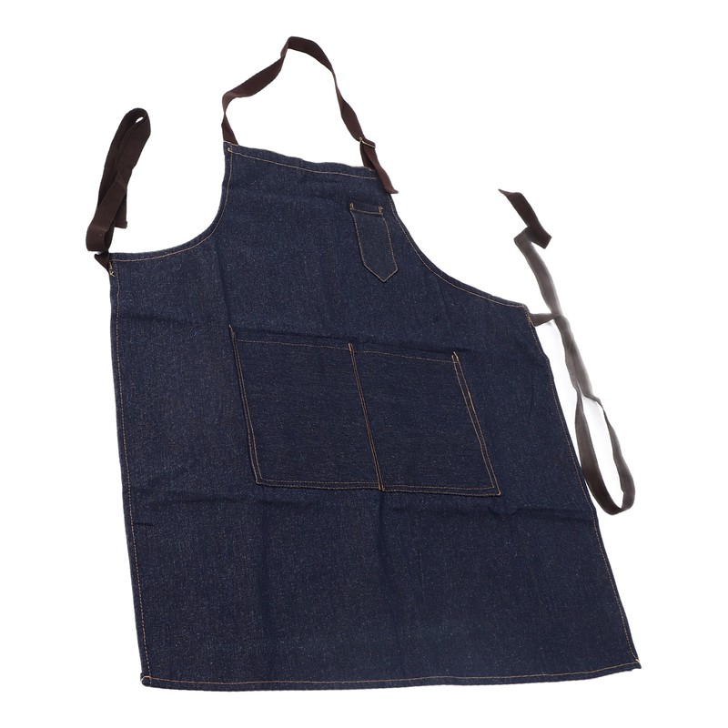 Denim Apron Abrasion Resistant Washable Chef Apron Adjustable Stylish Kitchen
