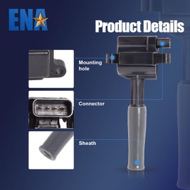 ENA Set of 8 Ignition Coil Pack 4 Pin Connector 4.0L Compatible with Jaguar Vanden Plas XK8 XKR XJ8 XJR 1999 2000 2001 2002 2003 4.0 V8 Coils Replacement for UF415 5C1180 IC535 LNE1510AB 48672 C1323