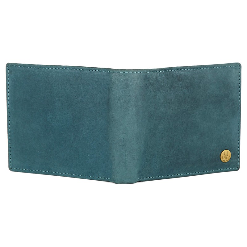WILDHORN Leather Wallet, Blue Hunter, Classic