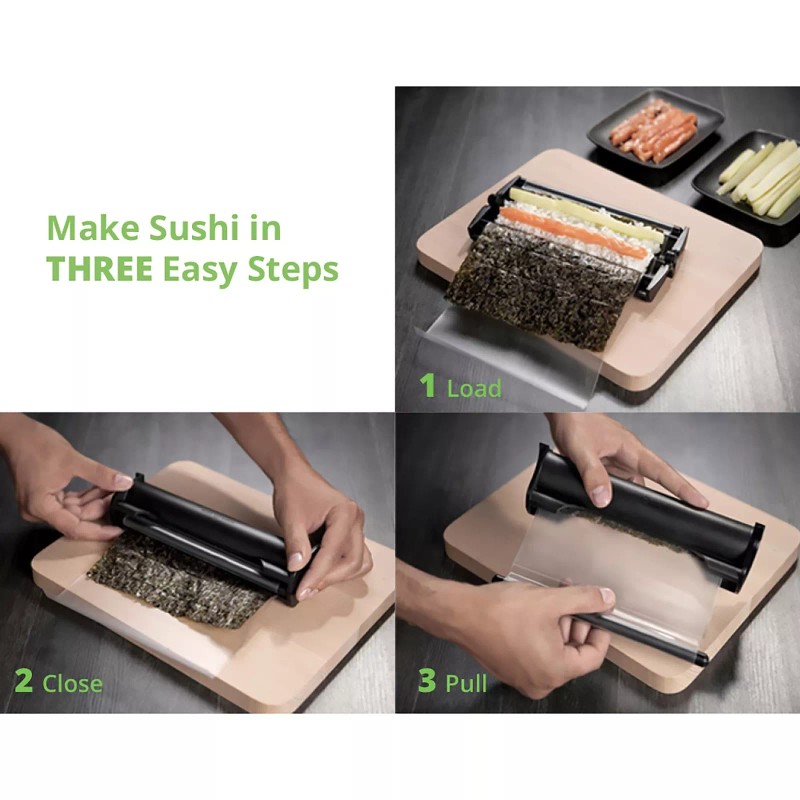 EasySushi Easy Sushi 3.5 cm Roller, 1.4", Black