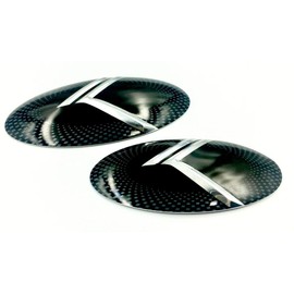 New 2pc Vintage K Metal Skin Emblem Badge Overlay for Forte Sedan 4dr 2017-2020 Front/Rear Cover & Protect KIA Badges in Seconds! Easy Install!