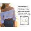 KAPSING Set of 2 Shell Necklace Bracelets Set, 1 Choker