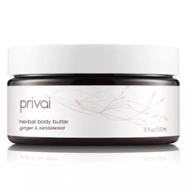 Privai Herbal Body Butter, 8 fl oz, Shea Butter, Ginger & Sandalwood, Highly Nourishing For Dryness