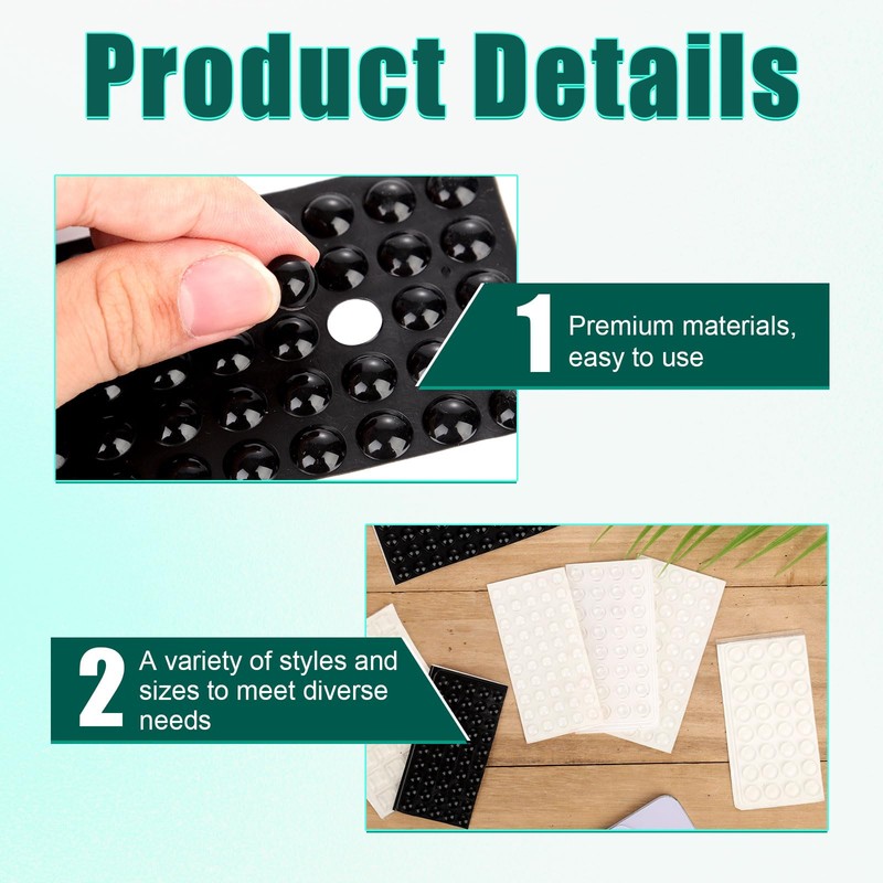 304pcs Bump Dots for Visually Impaired, Rubber Adhesive Bumper Dots